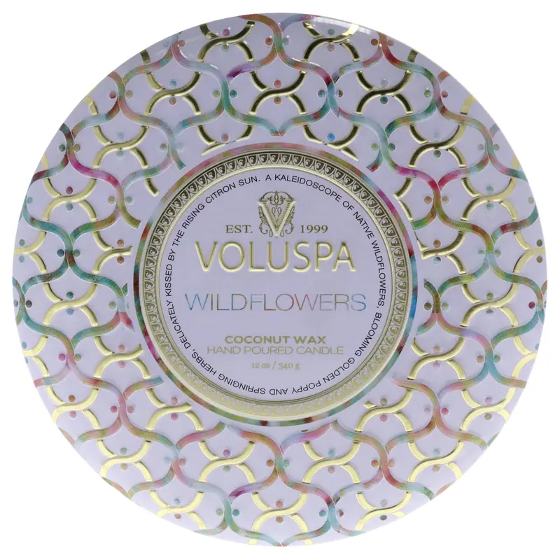 Voluspa 3 Wick Tin Candle - Wildflowers by Voluspa for Unisex - 12 oz Candle