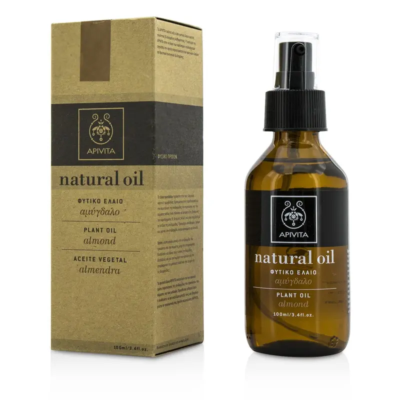 Apivita Natural Oil - Almond Plant Oil (Unboxed)  100ml/3.4oz