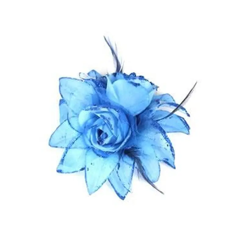 12pk Flower Hair Decoration - Assorted Tie & Pin #AS90024
