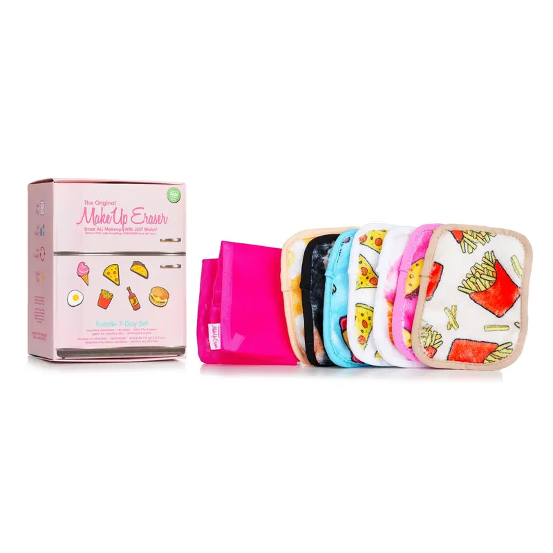 MakeUp Eraser Foodie 7 Day Set (7x Mini MakeUp Eraser Cloth + 1x Bag)  7pcs+1bag