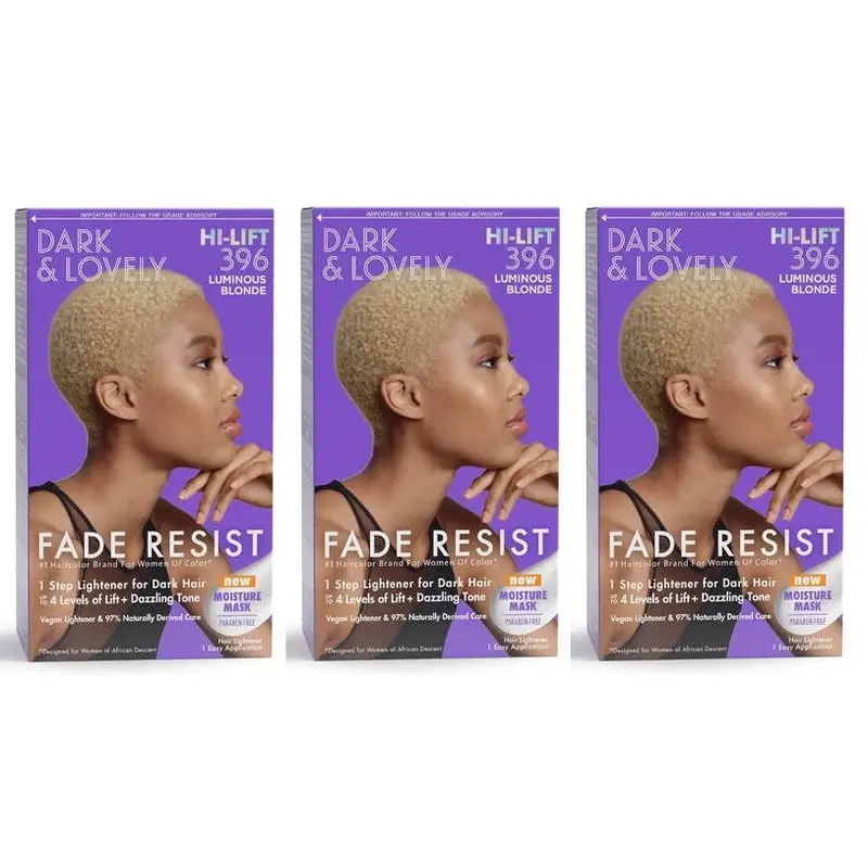 3 Pack Dark N Lovely Hair Color 396 Lum Blonde
