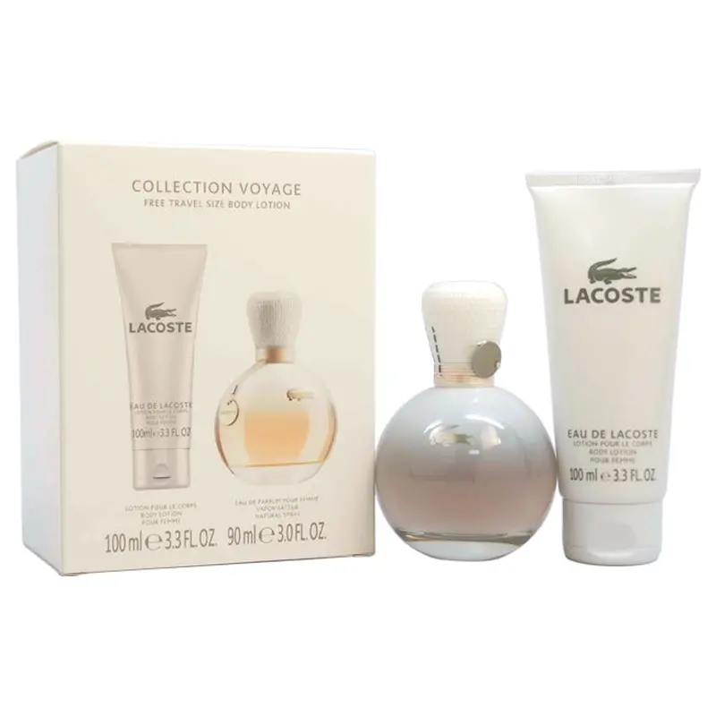 Lacoste Lacoste Eau De Lacoste Femme by Lacoste for Women - 2 Pc Gift Set 3oz EDP Spray, 3.3oz Body Lotion
