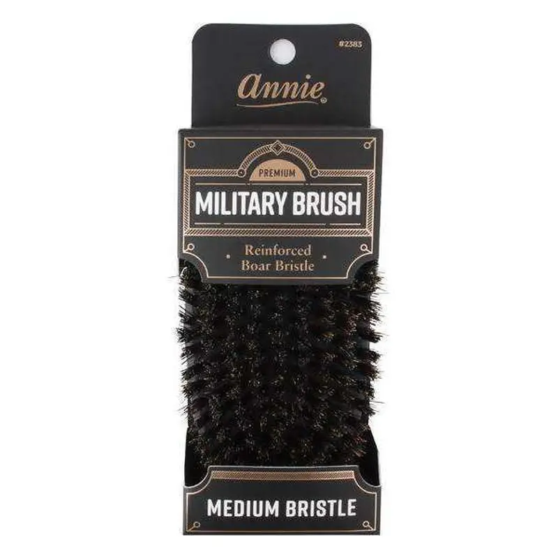 ANNIE PREMIUM MEDIUM MILITARY BRUSH - BLACK MATTE