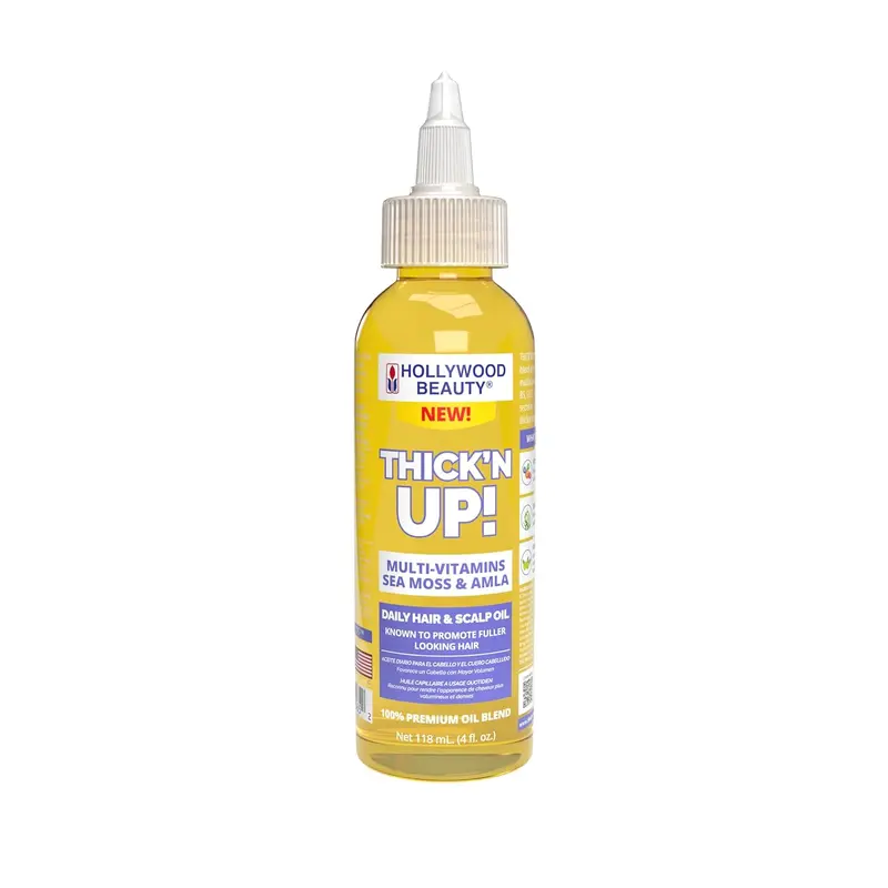 Hollywood Beauty ThickN Up! Multi-Vitamins, Sea Moss, & Amla Daily Hair & Scalp Oil
