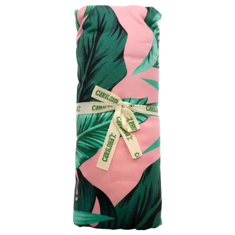 Cariloha Round Bamboo Beach Towel - Palm Fern by Cariloha for Unisex - 1 Pc Towel