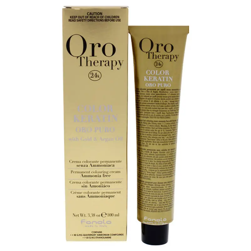 Fanola Oro Therapy Color Keratin - 8-14 Gianduia by Fanola for Unisex - 3.38 oz Hair Color