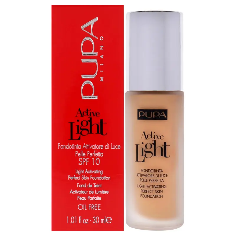 Pupa Milano Active Light Light Activating Perfect Skin Foundation SPF 10 - 030 Natural Beige by Pupa Milano for Women - 1.01 oz Foundation