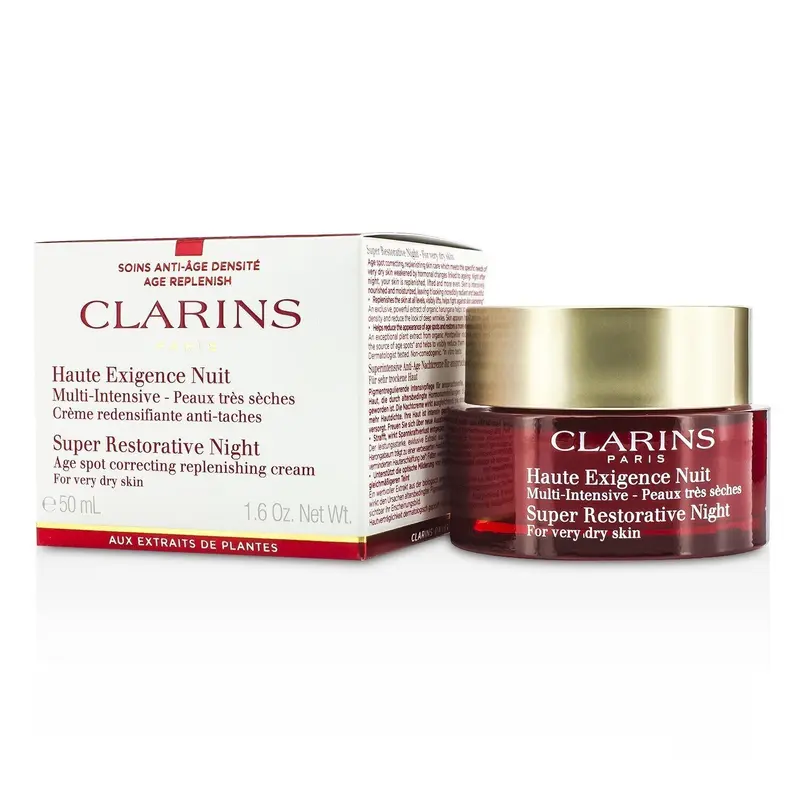 Clarins Super Restorative Night Age Spot Correcting Replenishing Cream - For Very Dry Skin  50ml/1.6oz