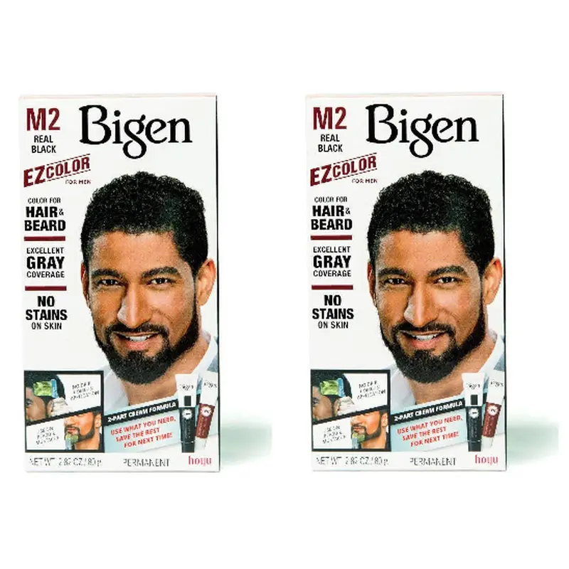 2 Pack Bigen EZ Hair Color M2 Real Black