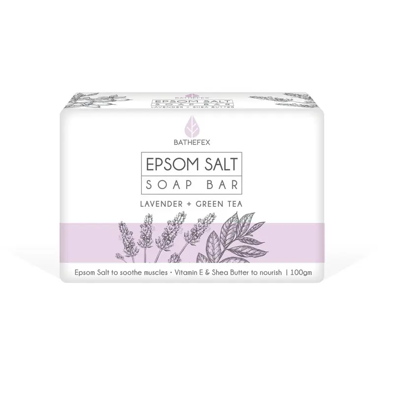 Bathefex Epsom Salts Soap Bar - Lavender + Shea Butter
