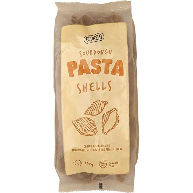 Berkelo Sourdough Pasta Wholewheat Shells 400g