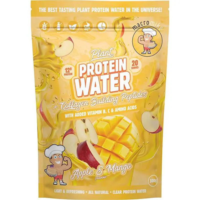 Macro Mike Plant Protein Water Apple & Mango 300g