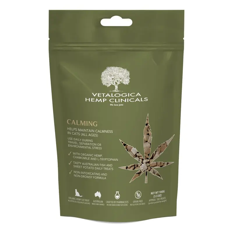 Vetalogica Hemp Clinicals Calming Cat Treats 100g