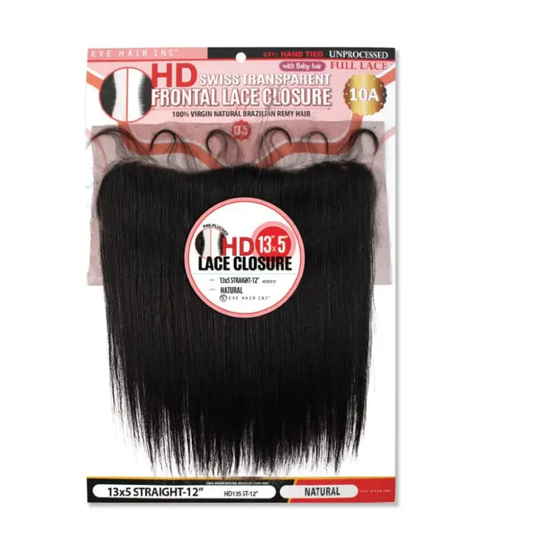 Eve Hair Swiss Lace Closure Straight 13X5 10" - HD135ST-10