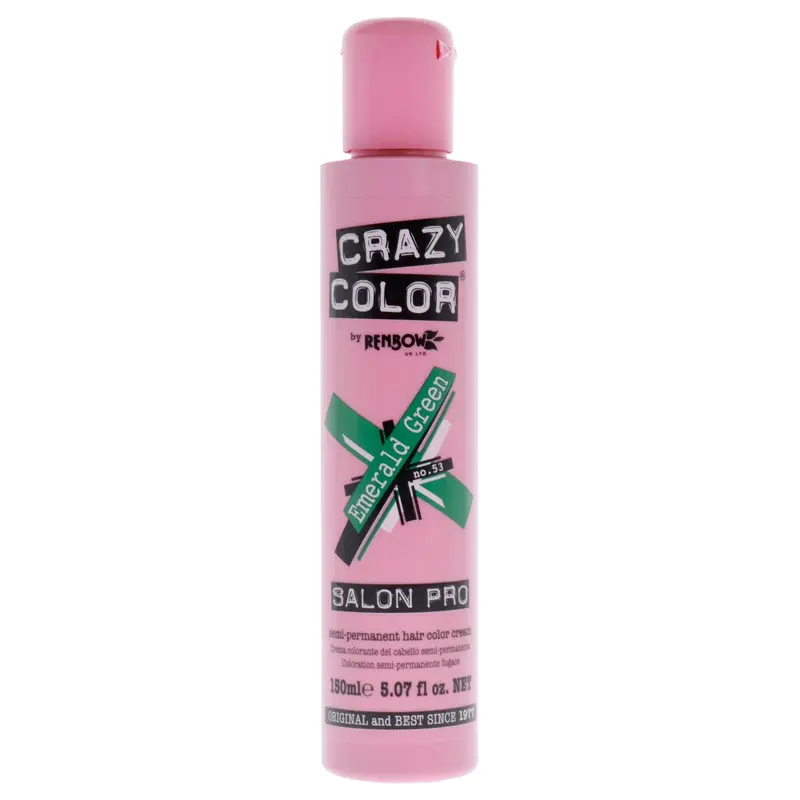 Crazy Color Crazy Color Salon Pro Semi Permanent Hair Color - 53 Emerald Green by Crazy Color for Women - 5.07 oz Hair Color