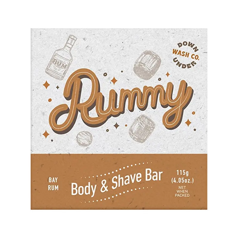 Downunder Wash Co . Rummy Body & Shave Bar Bay Rum 115g