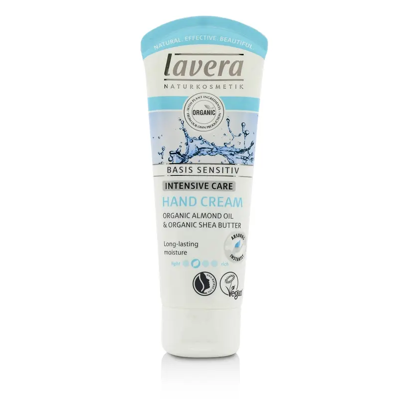 Lavera Intensive Care Basis Sensitiv Organic Almond Oil & Shea Butter Hand Cream  75ml/2.5oz